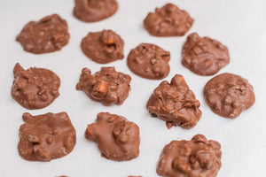 Classic milk chocolate rocky road with fresh marshmallows and nuts