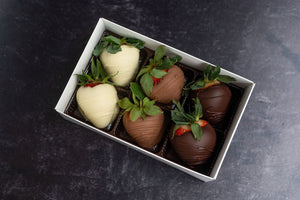 Hand-dipped Belgian chocolate covered strawberries in Virginia Beach boutique - The Royal Chocolate