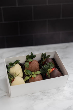 Hand-dipped Belgian chocolate covered strawberries in Virginia Beach boutique - The Royal Chocolate